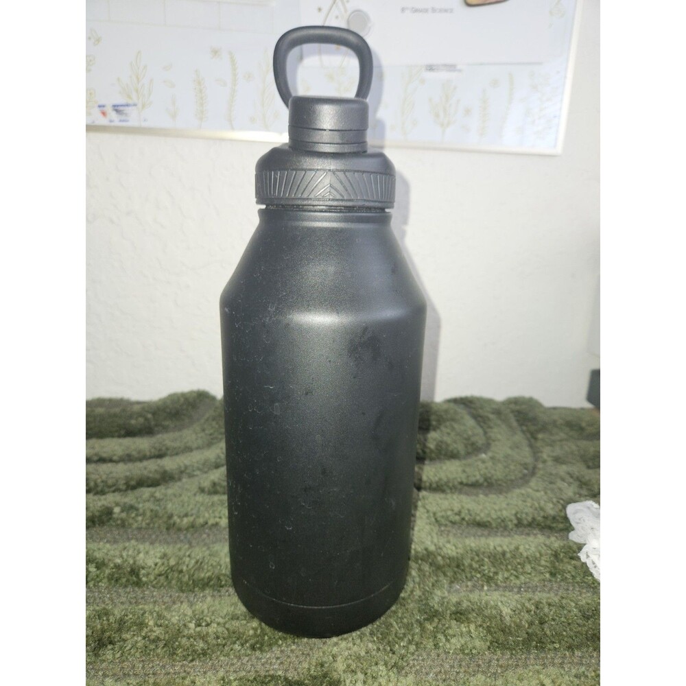 TAL Ranger 64 oz (1.9 L) Black Stainless Steel Water Bottle Twist Lid